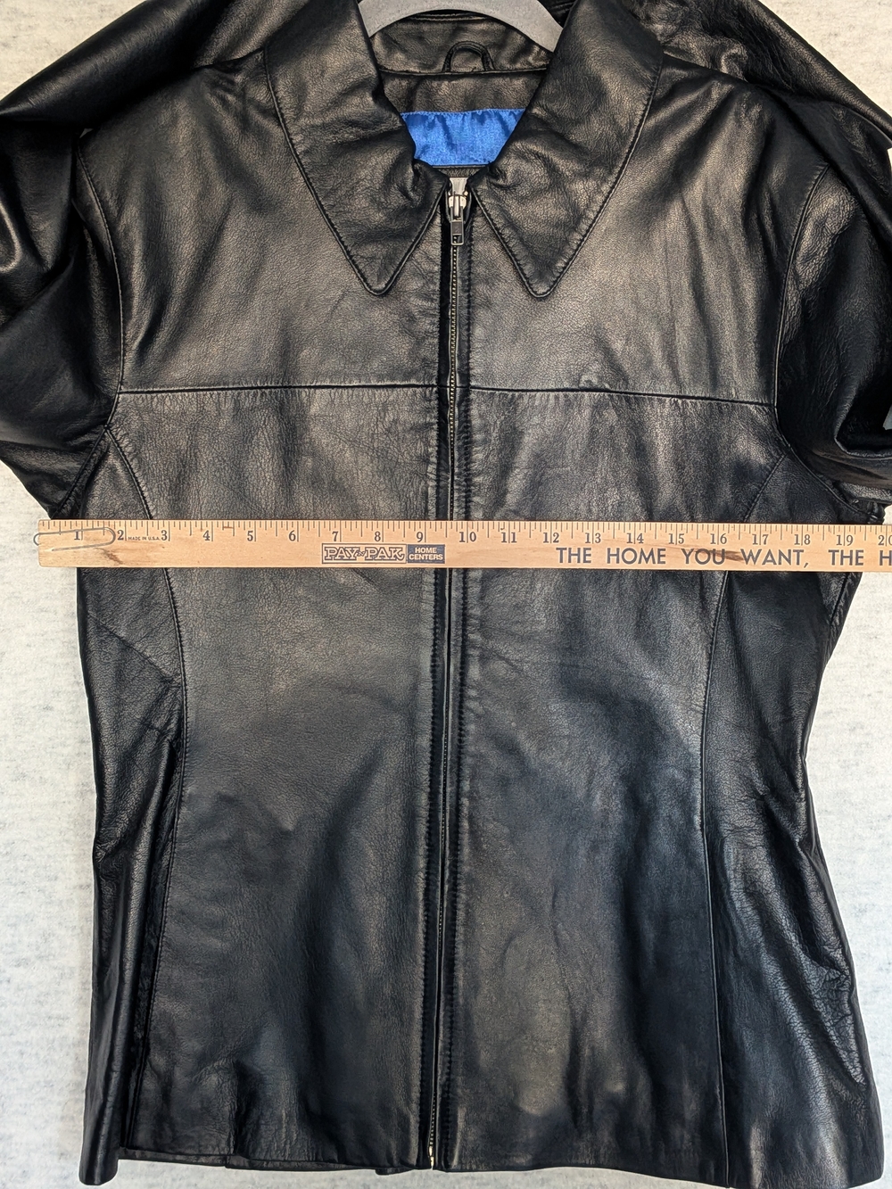 NWT Vtg Wilsons Leather Maxima Black Jacket Sz L Deadstock Y2K 90s Cobalt Lining - Picture 12 of 15